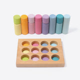 GRIMM'S Stacking Game Small Pastel Rollers - playhao - Toy Shop Singapore