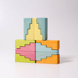 GRIMM'S Stepped Roofs Pastel (*) - playhao - Toy Shop Singapore