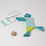 GRIMM'S tangram set blue - green - playhao - Toy Shop Singapore
