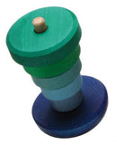 GRIMM'S wobbly stacking tower, blue - green (*) - playhao - Toy Shop Singapore