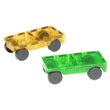 MAGNA - TILES Cars 2 Piece Expansion Set : Green & Yellow - playhao - Toy Shop Singapore