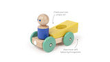TEGU Magnetic Racer Building Blocks (3 Piece), Yellow and Teal - playhao - Toy Shop Singapore