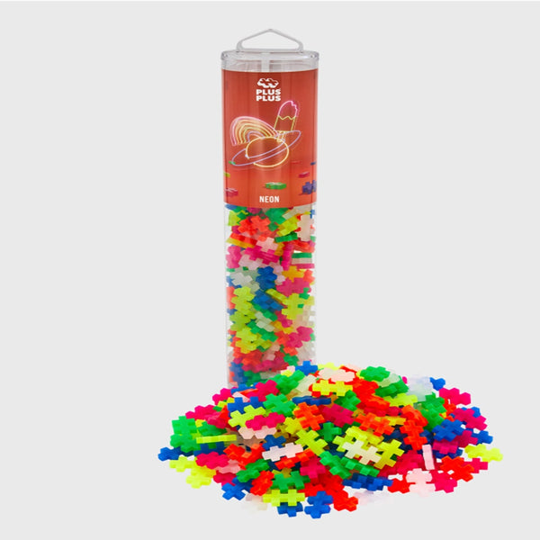 PLUS-PLUS Neon mix / 240 pcs / Tube - playhao - Toy Shop Singapore